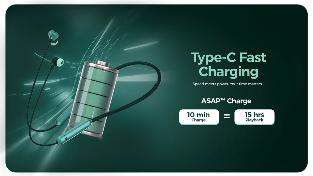 Faster TG-340 Sports Neckband ANC+ENC | 45H Battery Pakistan