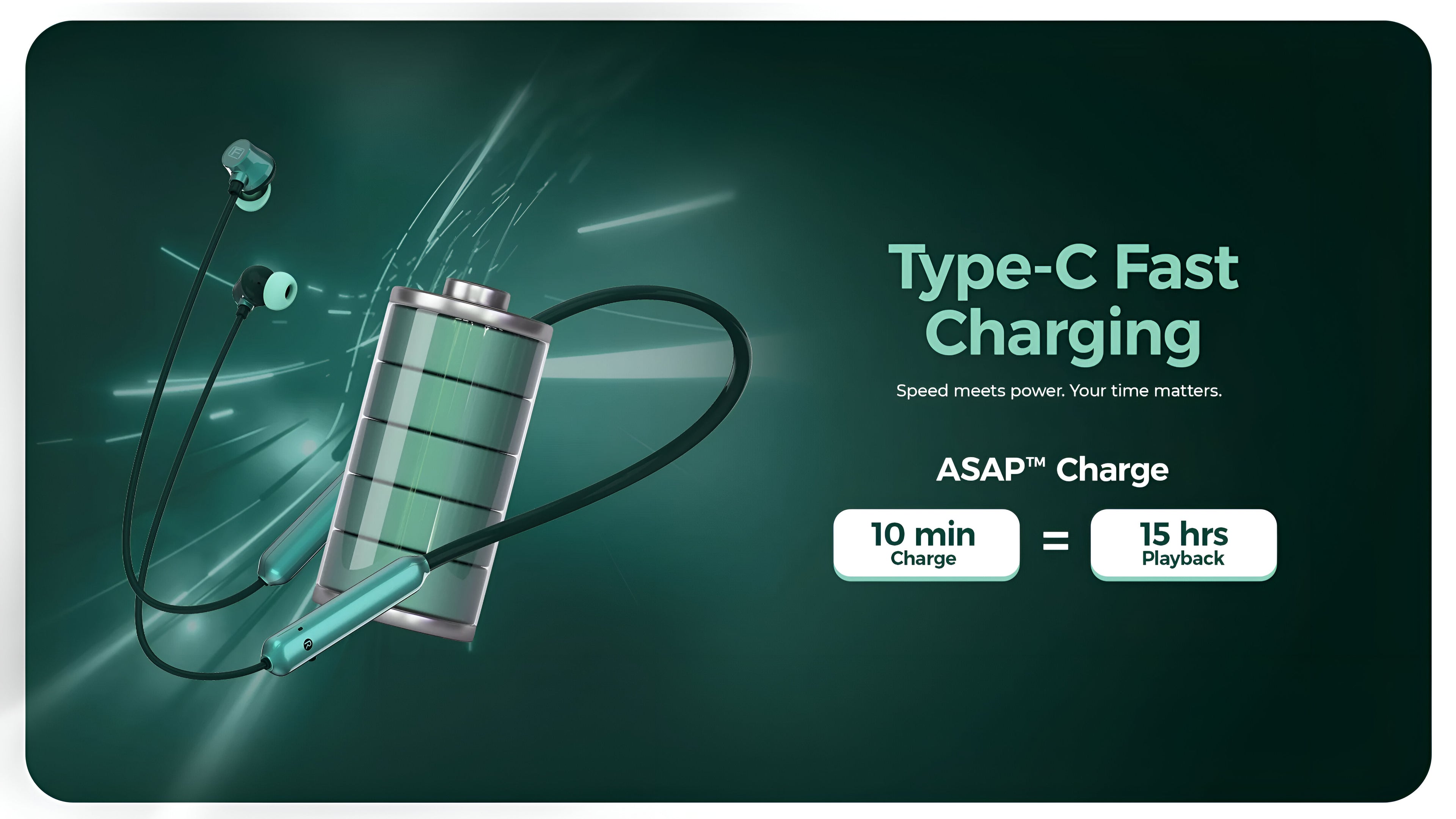 Faster TG-340 Sports Neckband ANC+ENC | 45H Battery Pakistan