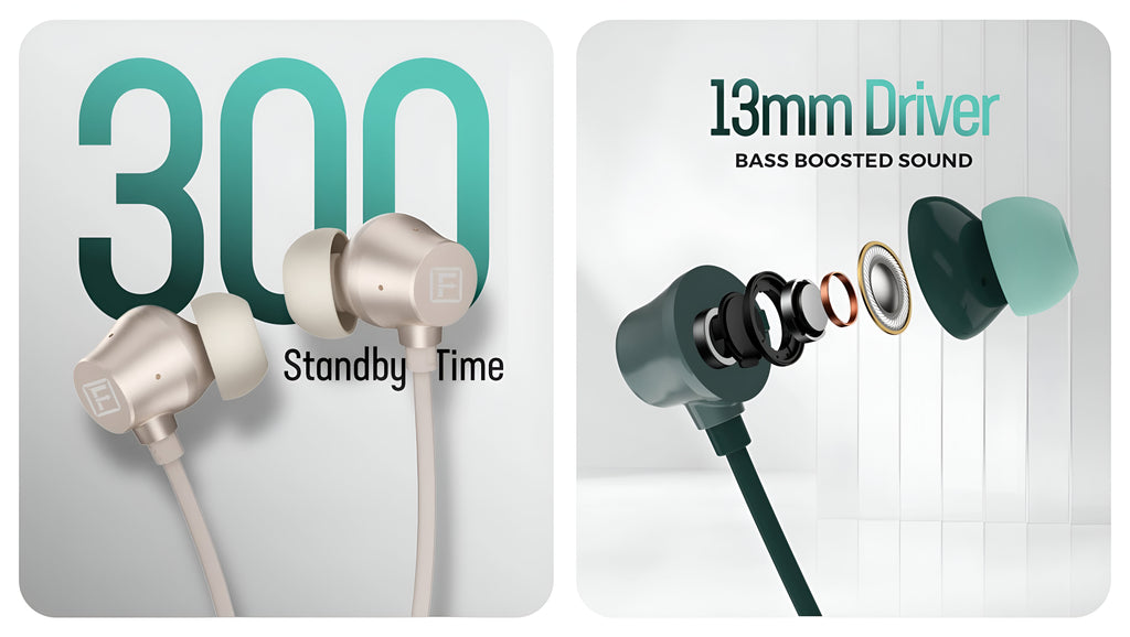 Faster TG-340 Sports Neckband ANC+ENC | 45H Battery Pakistan